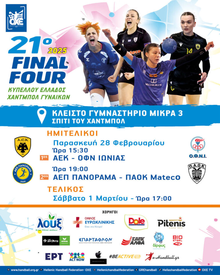 Read more about the article Η Pitenis στηρίζει το 21ο Final Four Χάντμπολ Γυναικών